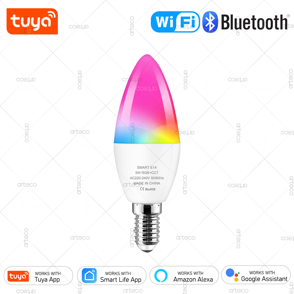 Smart Bulb - Tuya E14 Candle Lamp Smart Life