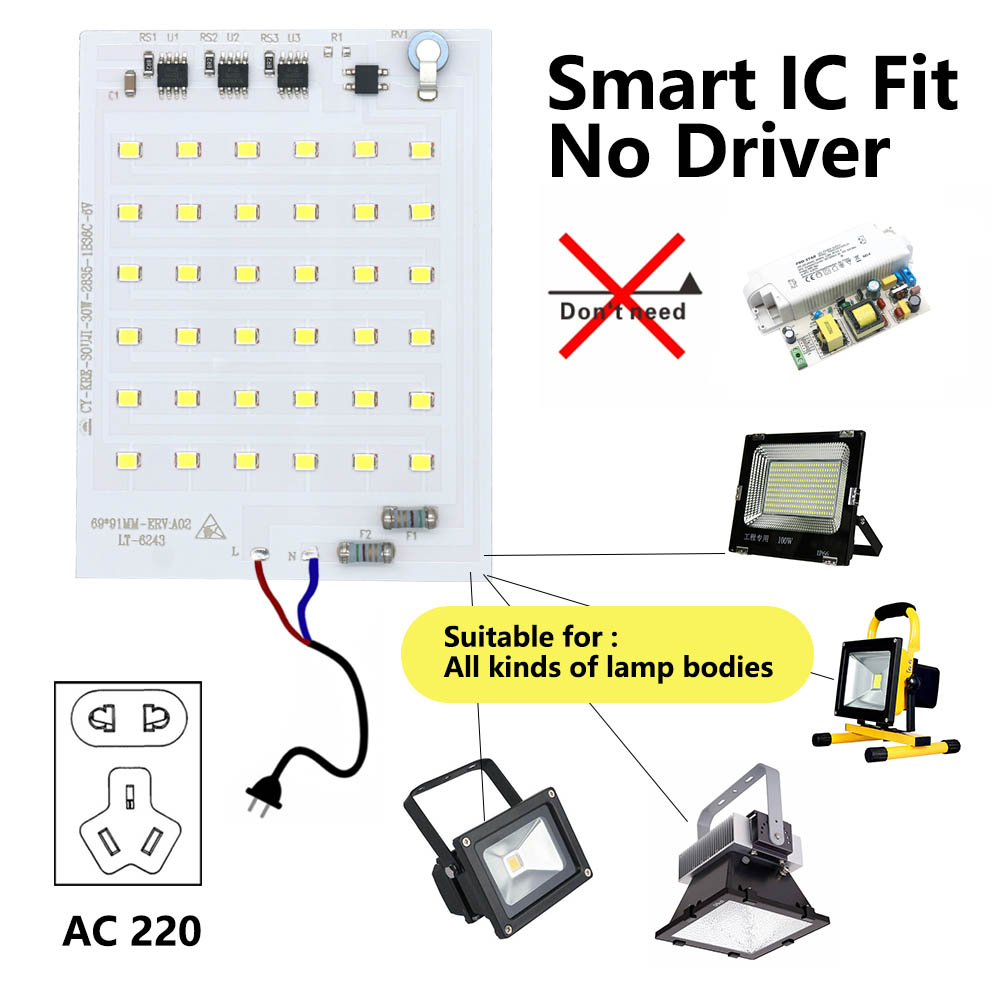 LED COB Lamp Bead 10W 20W 30W  - Smart Bulb recension och pris