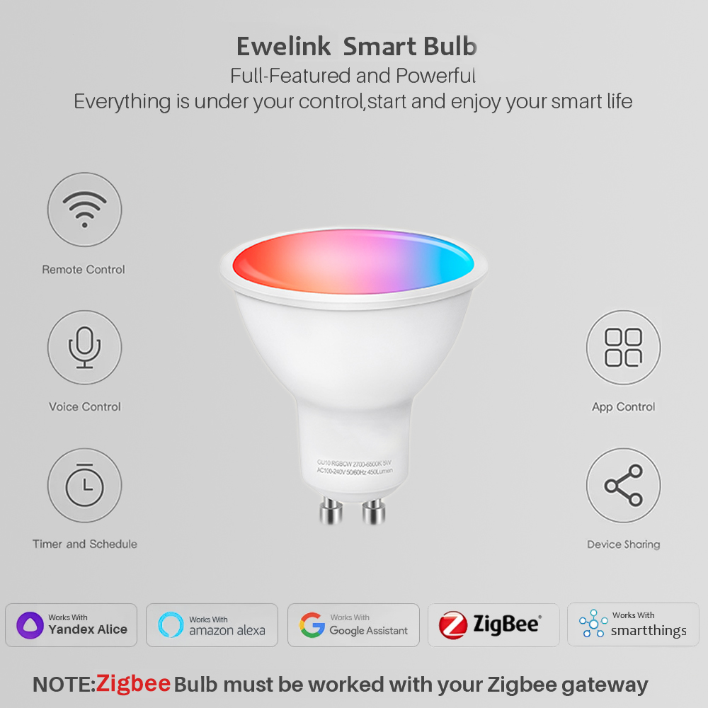 Ewelink GU10 Zigbee LED Bulbs  - Smart Home Yandex recension och pris