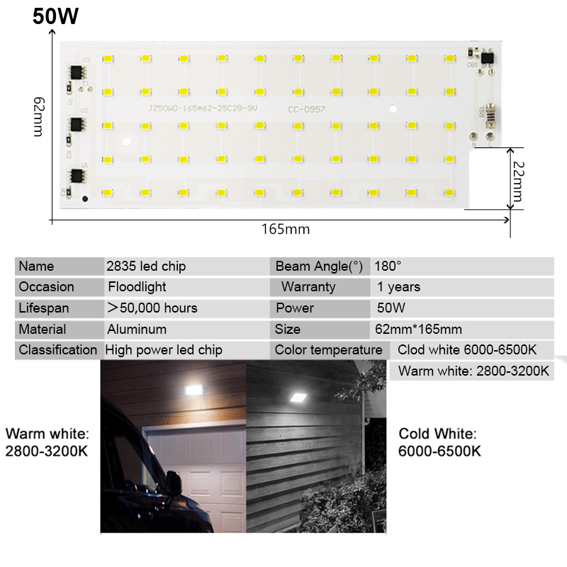 2pcs/lot 50W LED Lamp beads SM - Smart Bulb recension och pris