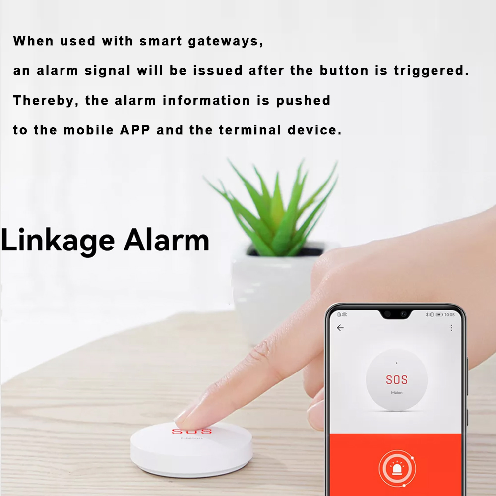 Meian Zigbee Tuya SOS Emergenc - Smart Home Vimar recension och pris