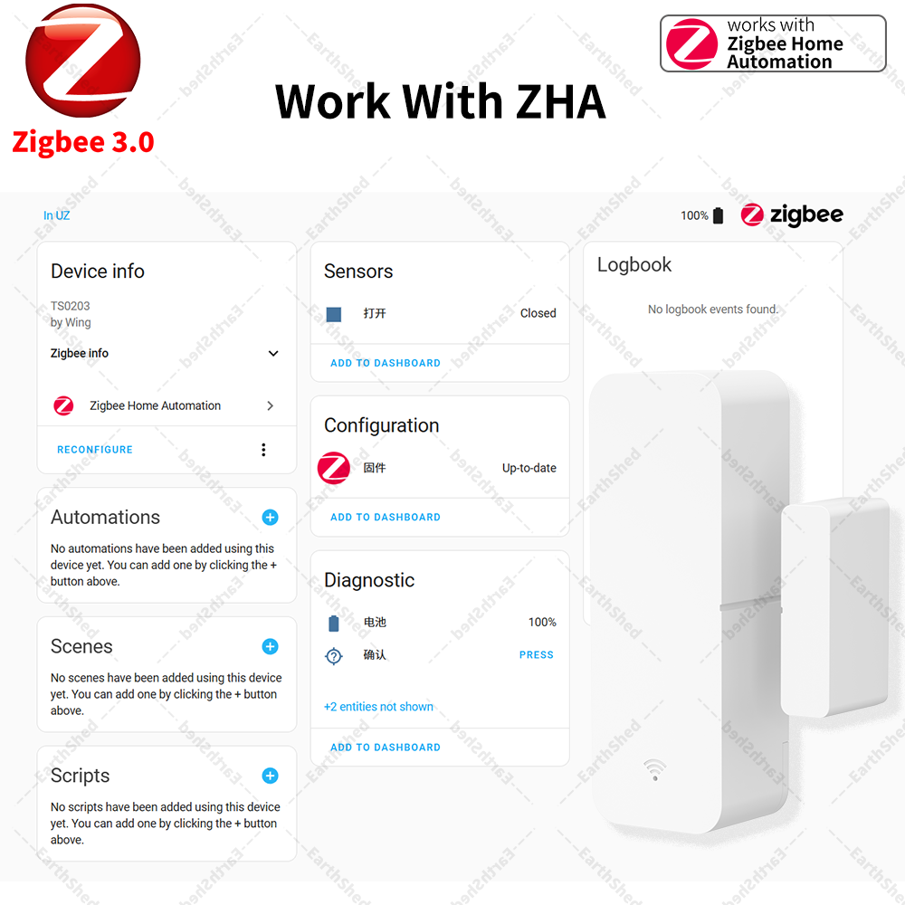 Zigbee 3.0 Door Sensor Window  - Smart Home Yandex recension och pris