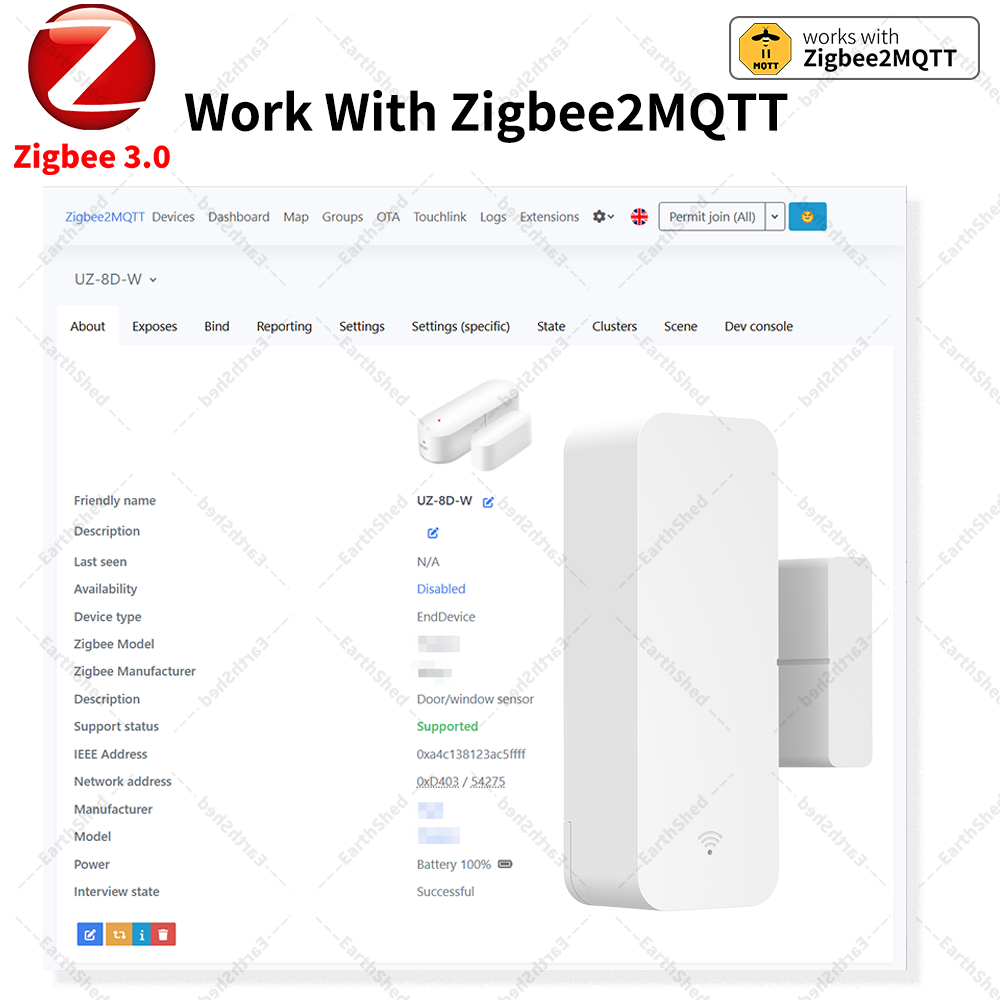 Zigbee 3.0 Door Sensor Window  - Smart Home Yandex recension och pris