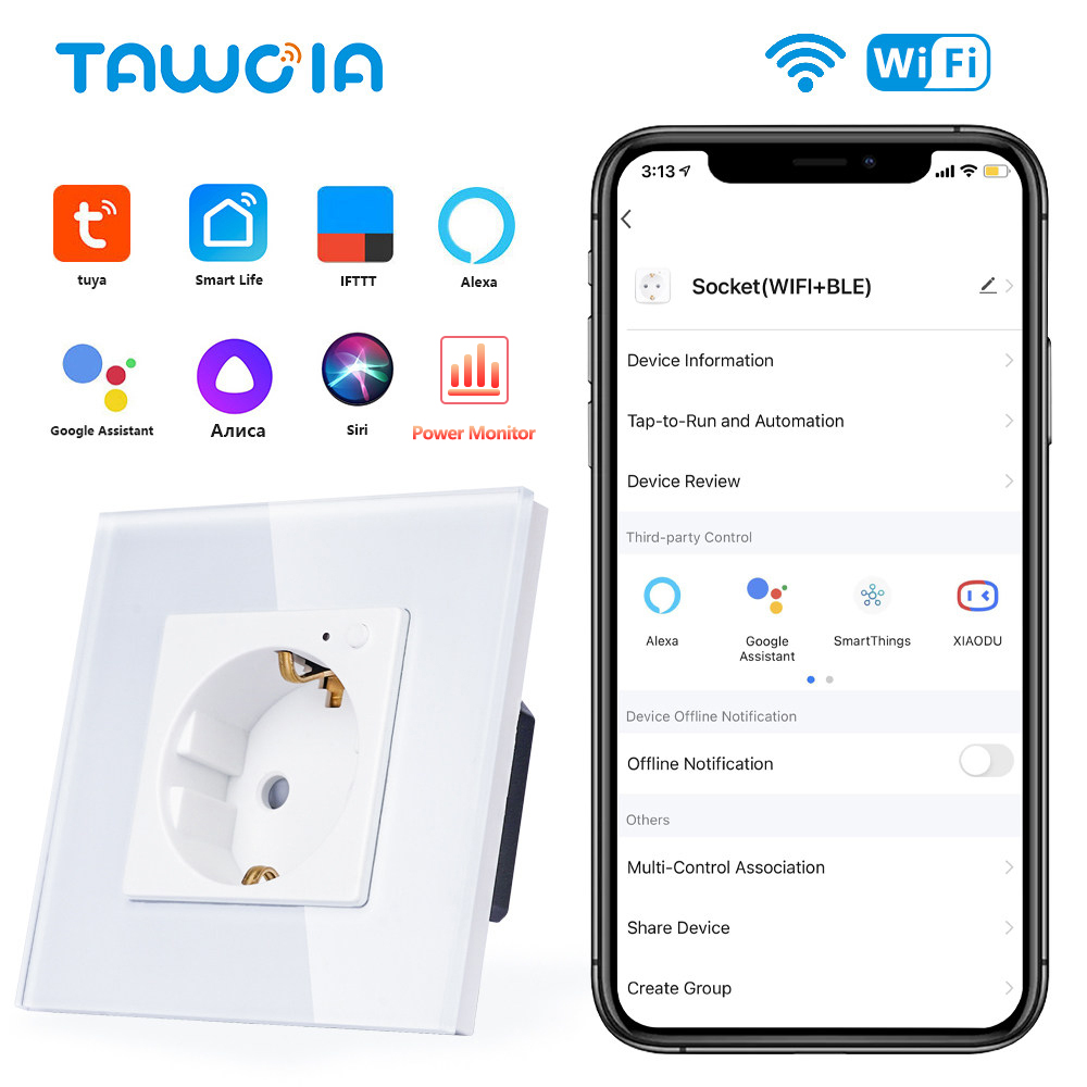 TAWOIA Wifi Wall Socket EU Sta - Smart Home Yandex recension och pris