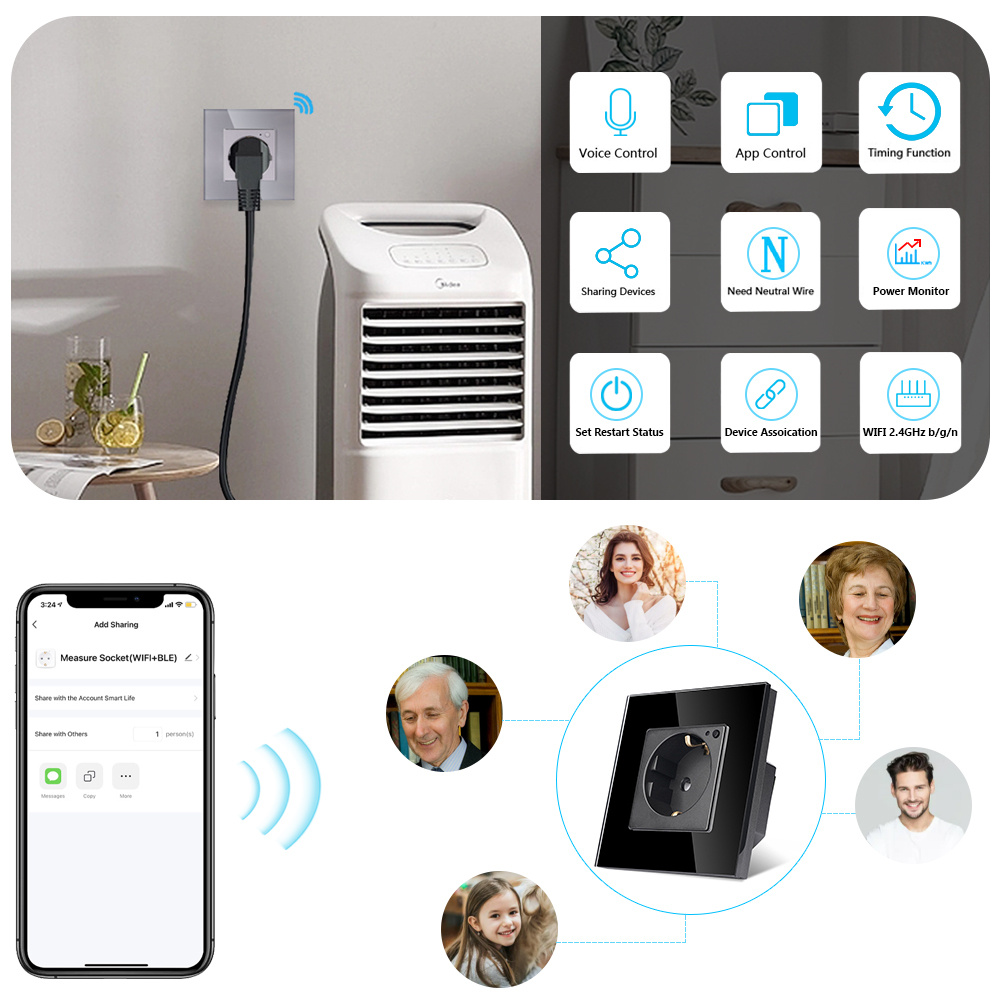 TAWOIA Wifi Wall Socket EU Sta - Smart Home Yandex recension och pris