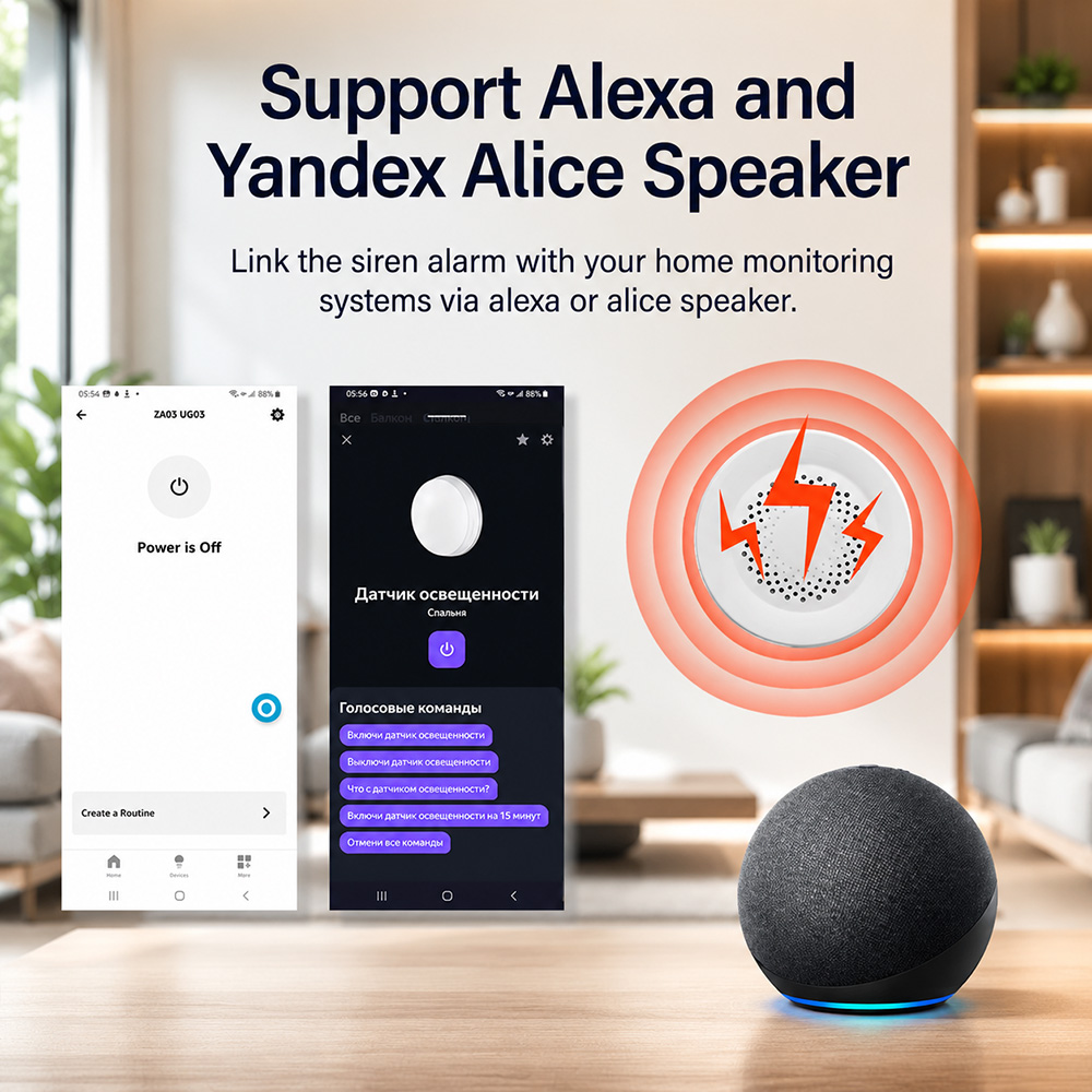 Tuya Zigbee Siren Alarm 100dB  - Smart Home Yandex recension och pris