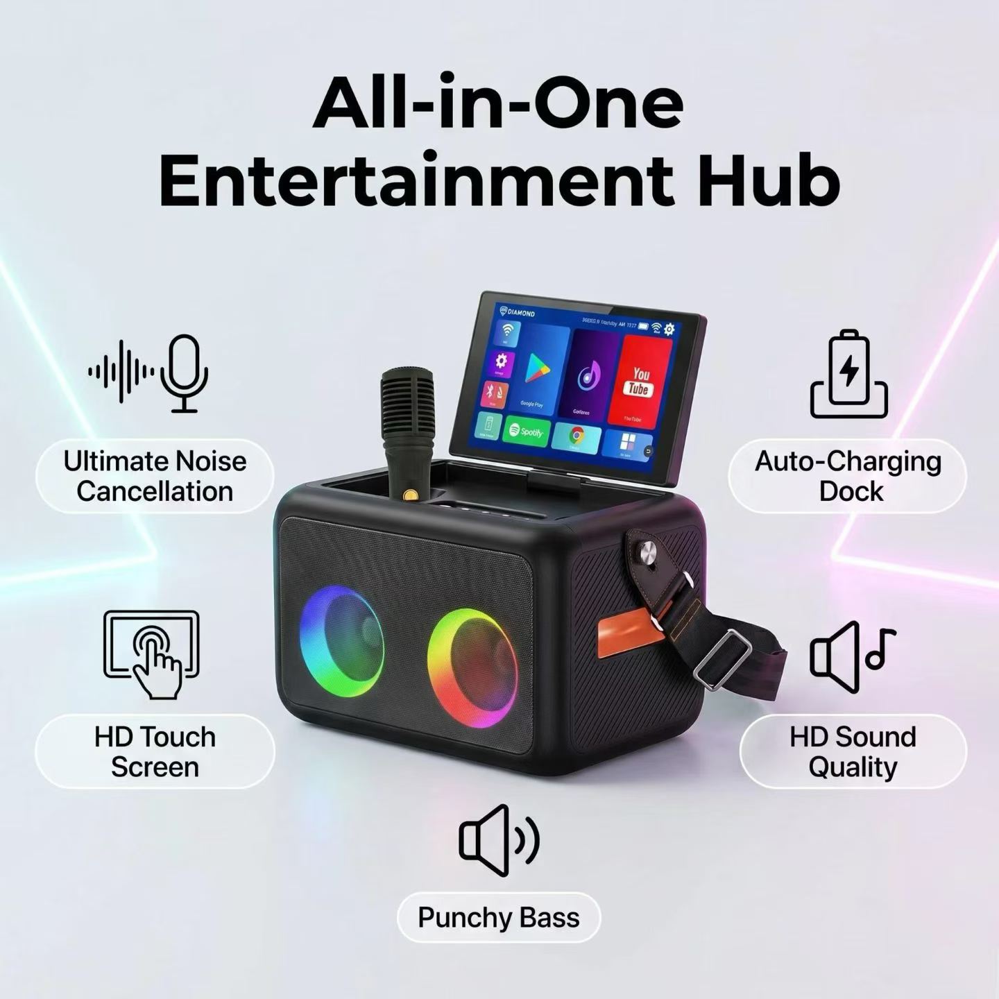 Android Karaoke Machine with T - Smart Home Speaker recension och pris