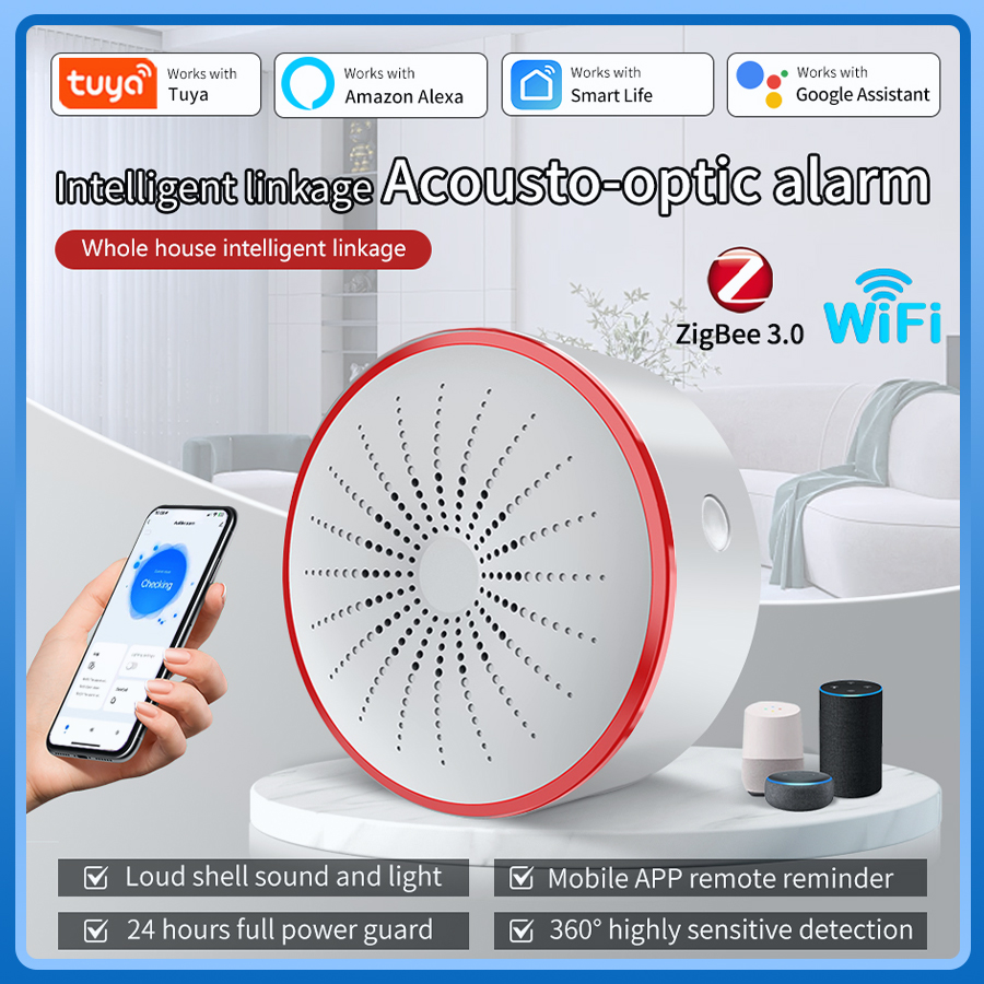 Tuya WiFi ZigBee Alarm Siren S - Smart Home Theater recension och pris