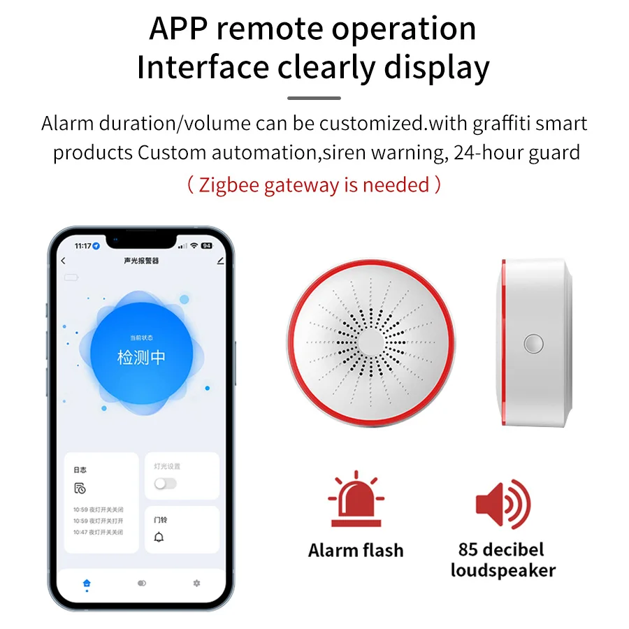 Tuya WiFi ZigBee Alarm Siren S - Smart Home Theater recension och pris
