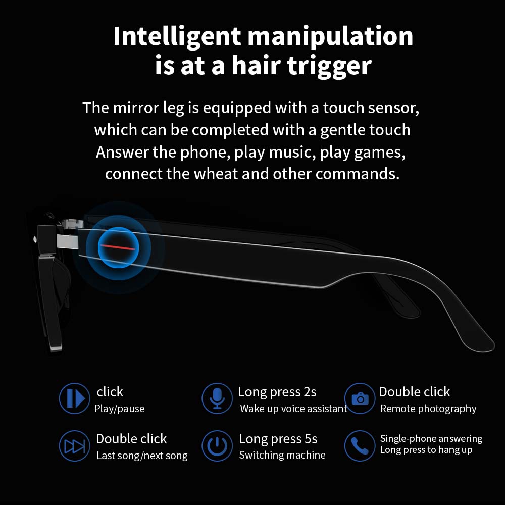 SENBONO E13 Smart Glasses:Blue - Smart Home Speaker recension och pris